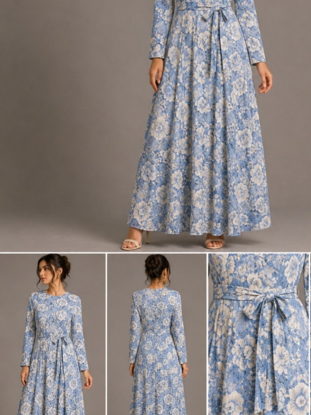2MOON Womens Maxi Belted Floral Dress Size 40 NWT - Picture 8 of 8